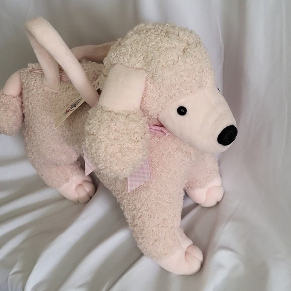 North American Bear Co Pink Poodle Purse 1999 w/ hangtag 10" x 13"